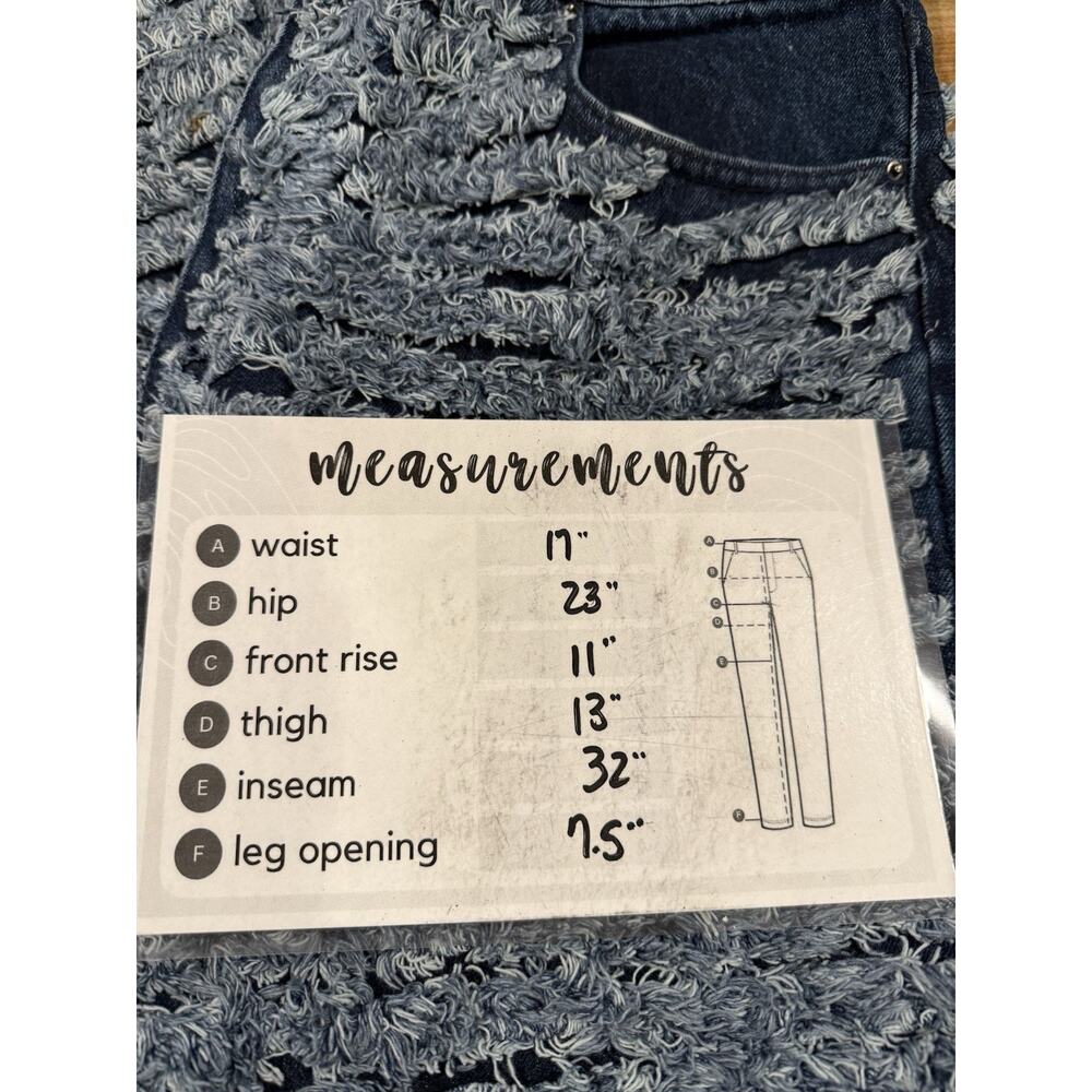 Unique Jaded 34x32 Dark Denim Extreme Distressed Shredded Jeans NWT Grunge - Picture 12 of 12